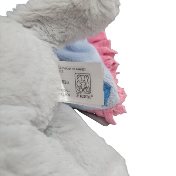 Fiesta Blanket Babies Elephant Lovey 12 inch Plush Pink Baby Blanket Stuffed Toy - Picture 6 of 8